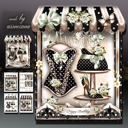 Boutique Shaped Card Polka Dot Mini Kit