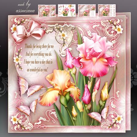 Vintage Iris Bouquet for All Occasion Mini Kit