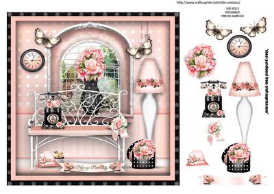 Soft Pink Living Room Topper
