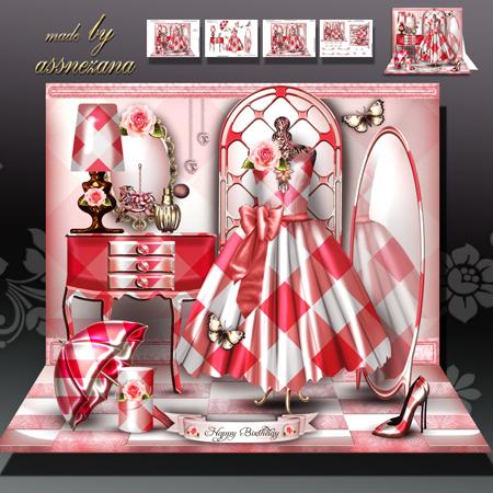 Dressing Room for Girl Card Mini Kit