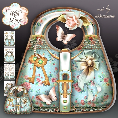 Turquoise Handbag Card Mini Kit