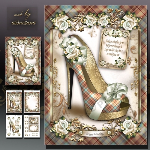 Plaid Shoes Card Mini Kit
