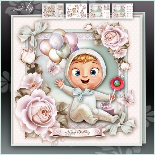 Baby Birthday (Girl, Boy) Card Mini Kit