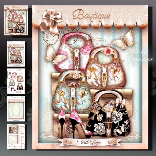 Ladies Handbags Boutique Card Mini Kit