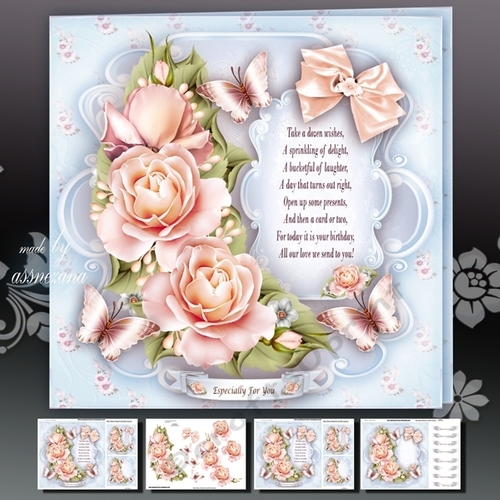 Soft Vintage Roses Bouquet Mini Kit
