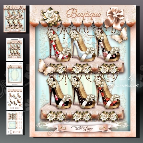 Ladies Shoes Boutique Card Mini Kit