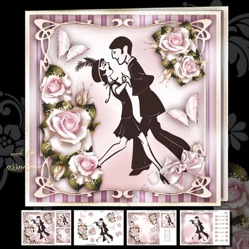 Art Deco Party Silhouette Card Mini Kit