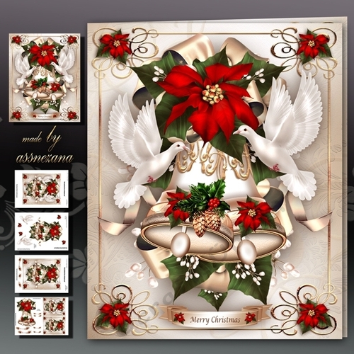 Christmas White Dove With Jingle Bells Mini Kit