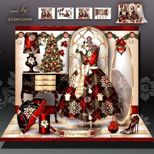 Christmas Dressing Room Card Mini Kit