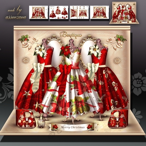 Christmas Vintage Boutique with Ladies Dresses