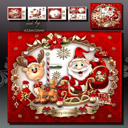 Christmas Cute Santa Claus with Reindeer for Kids Mini Kit