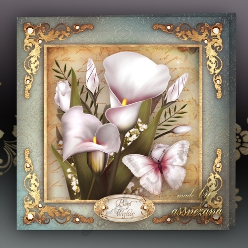 Vintage White Callas for All Occasions Card Mini Kit