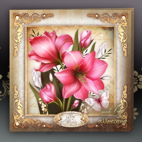 Vintage Soft Pink Flowers for All Occasions Card Mini Kit