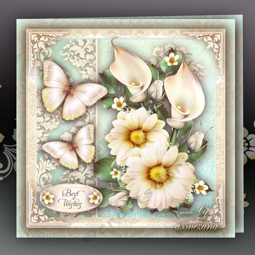 Vintage Cream Bouquet for All Occasions Card Mini Kit