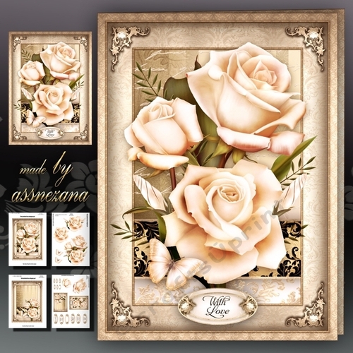 Cream Roses for All Occasions Card Mini Kit