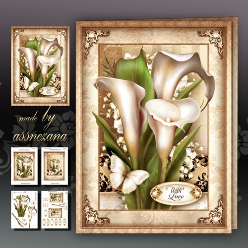 Vintage Cream Callas for All Occasions Card Mini Kit
