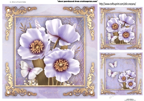 Topper Lilac Poppies