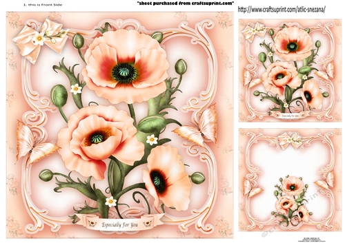 Topper Orange Poppies