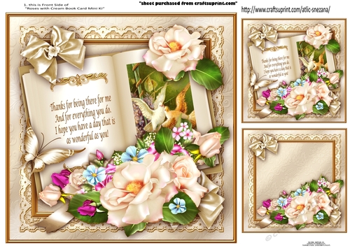 Topper Roses with Cream Book