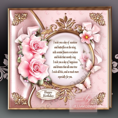 Soft Pink Roses with Verse for All Occasions Card Mini Kit