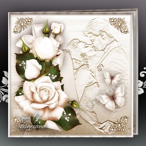 Wedding Anniversary Cream Card Mini Kit