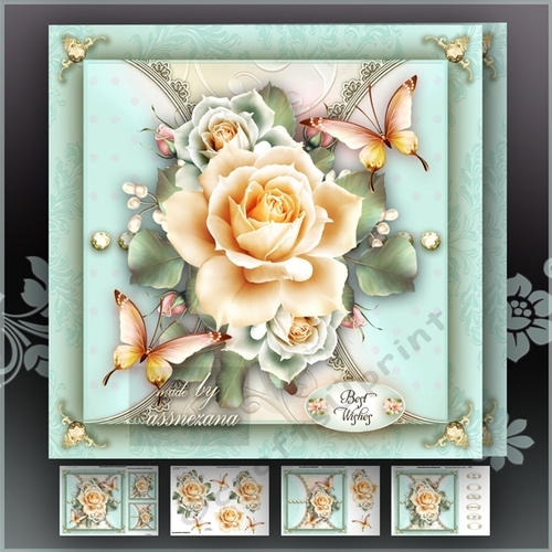 Soft Yellow Roses with Lace Mini Kit