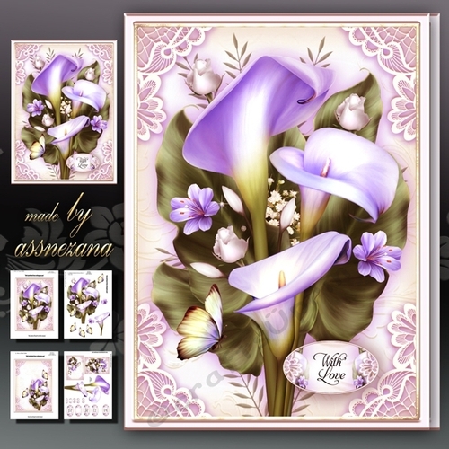 Purple Callas Bouquet Mini Kit