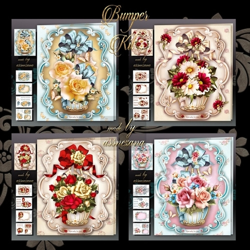 Bumper Kit of Vintage Baskets with Flowers no 2