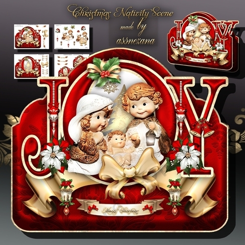 Christmas Nativity Scene Shaped Card Mini Kit
