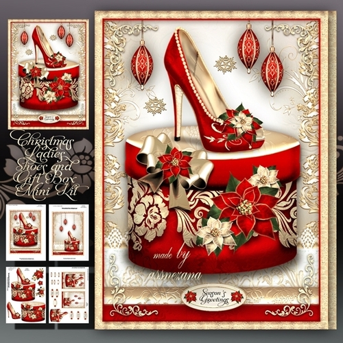 Christmas Ladies Shoes and Gift Box Mini Kit