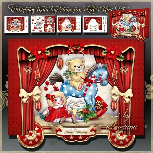 Christmas Train Toy Store for Kids Mini Kit