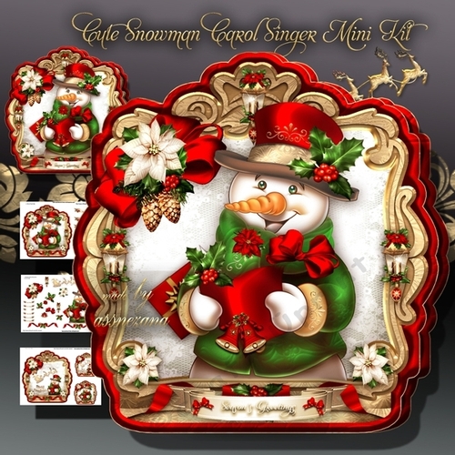 Cute Snowman Carol Singer Mini Kit