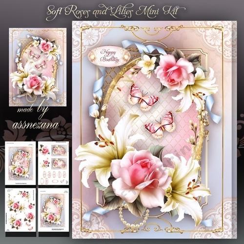 Soft Roses and Lilies Mini Kit