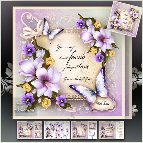 Soft Lilies Card Mini Kit