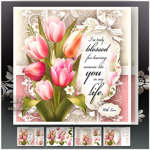 Pink Tulips Lace Mini Kit