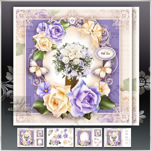 Lilac Shabby Chic Bouquet Mini Kit