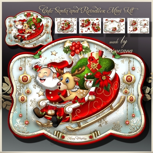 Cute Santa and Reindeer Mini Kit