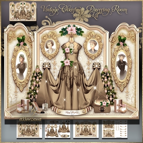 Vintage Christmas Dressing Room Mini Kit