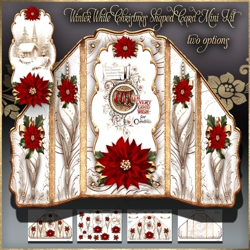 Winter White Christmas Shaped Card Mini Kit