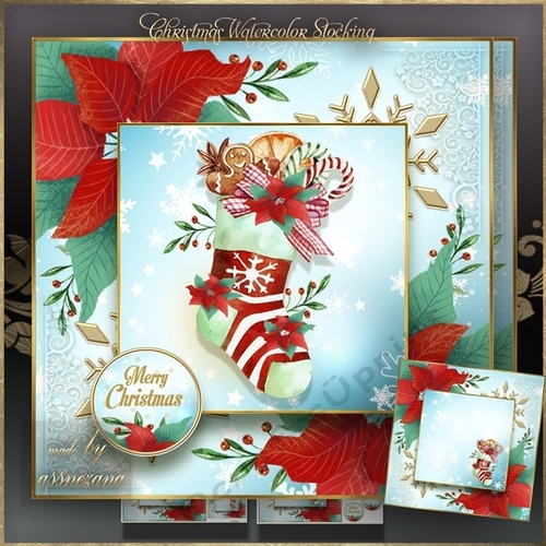 Christmas Watercolor Stocking