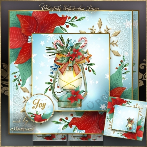 Christmas Watercolor Lamp