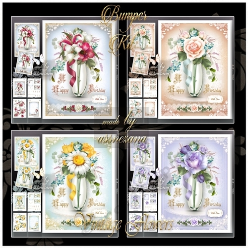 Bumper Kit Vintage Flowers no 43
