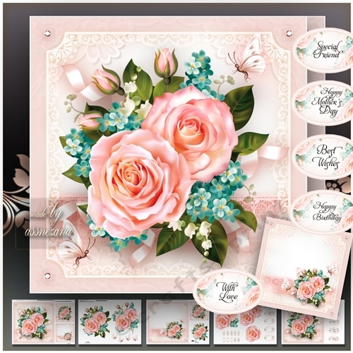 Fresh Pink Bouquet Roses Mini Kit