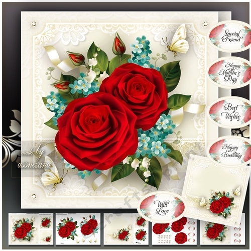 Fresh Red Bouquet Roses Mini Kit