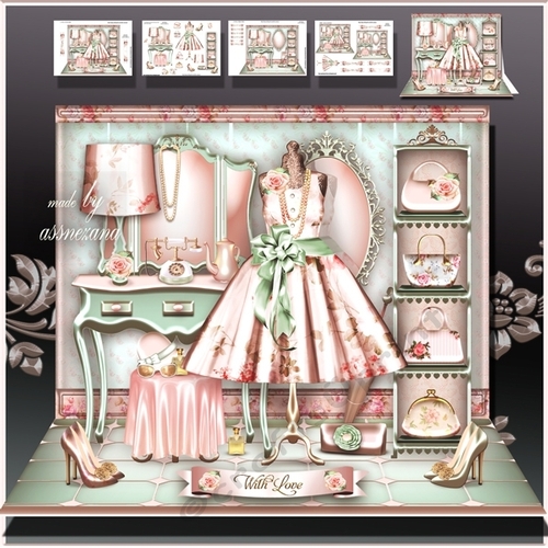Pink Vintage Dressing Room Mini Kit