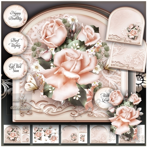 Vintage Roses Bouquet Mini Kit