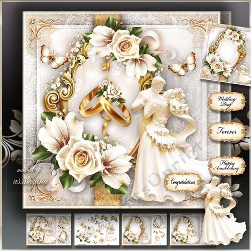 Wedding Anniversary Couple Card Mini Kit