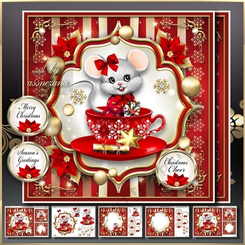 Christmas Mice in a Cup Mini Kit