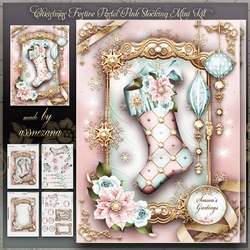 Christmas Festive Pastel Pink Stocking Mini Kit