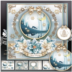 Winter Eve Scene with Reindeer Mini Kit